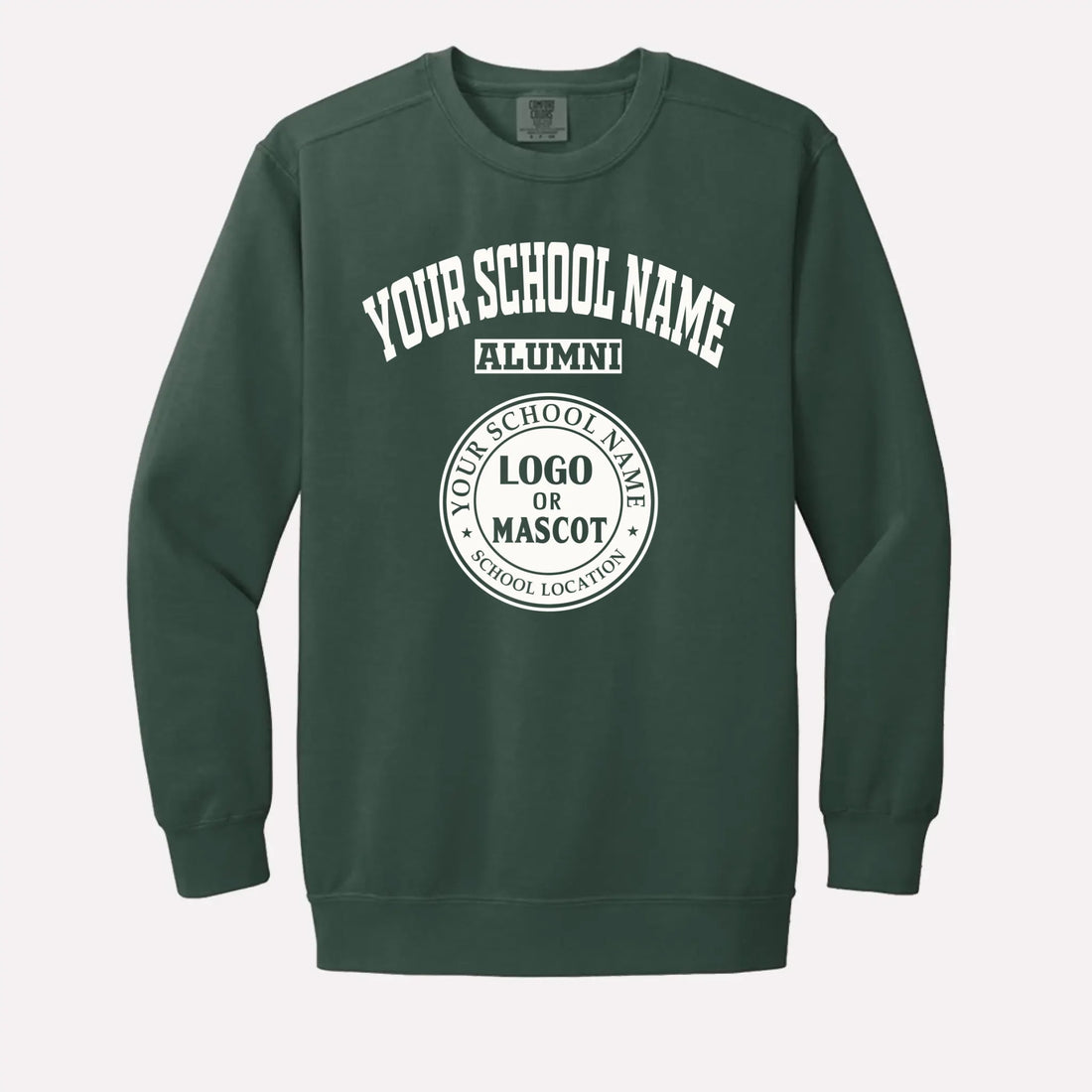 custom-mens-zip-pullover-dark-green