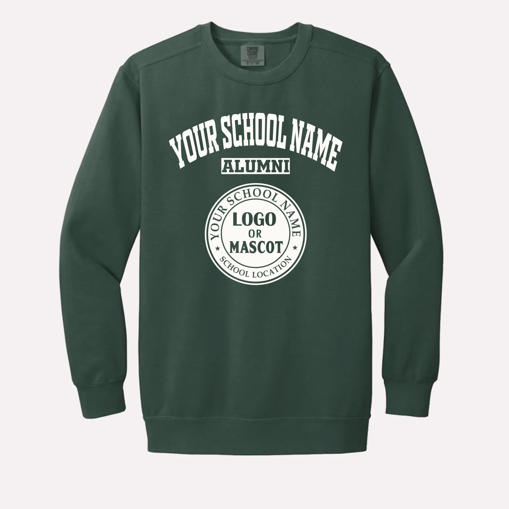 custom-mens-zip-pullover-dark-green