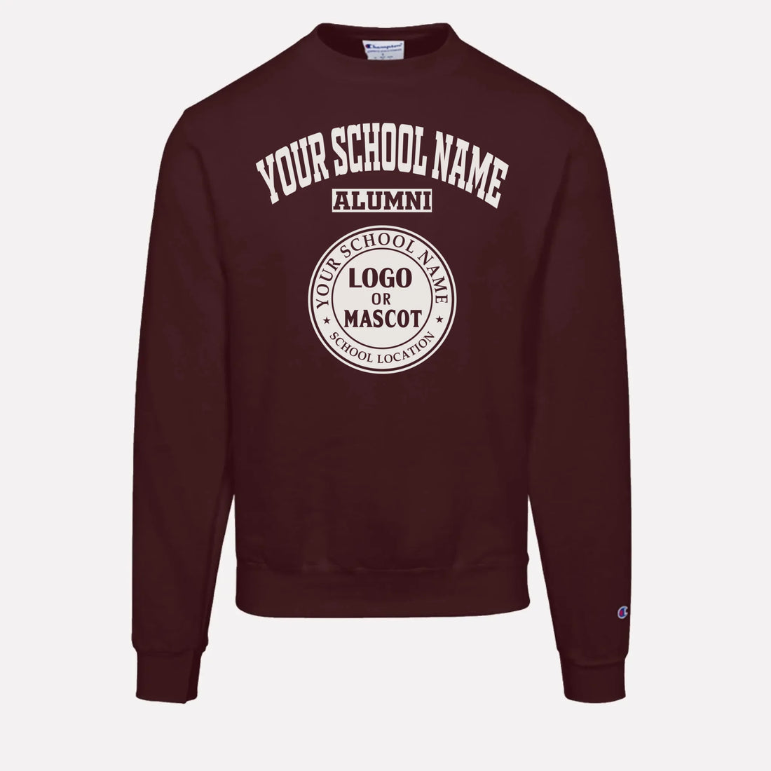 personalized-graduation-gift-champion-sweatshirt-maroon