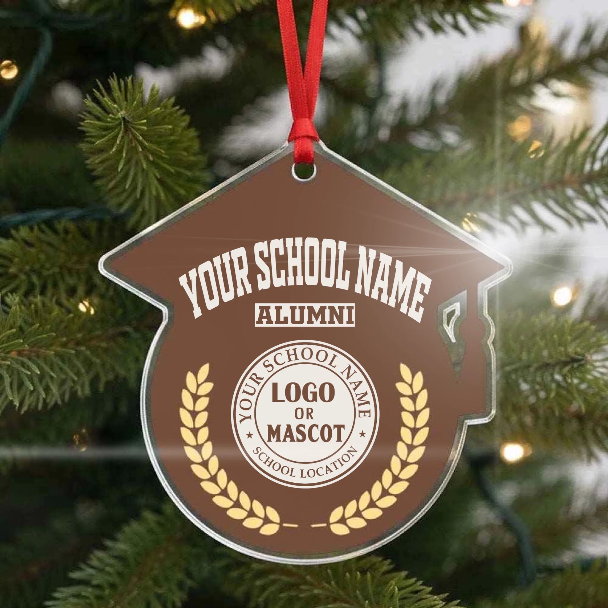 The Emblem Ornament | Personalized Graduation Cap Acrylic (2-Side)