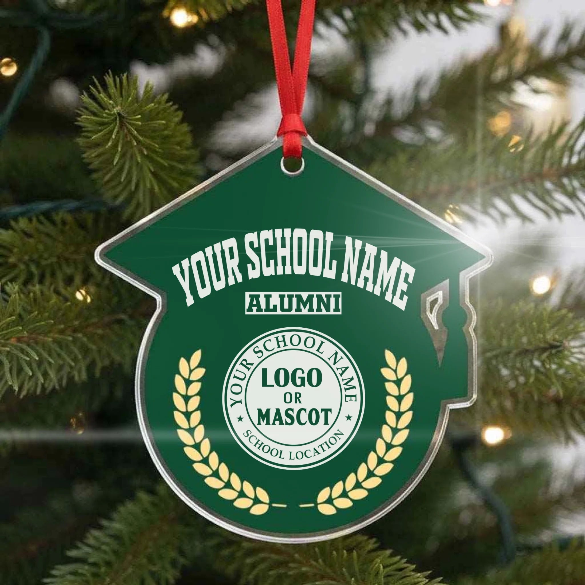 The Emblem Ornament | Personalized Graduation Cap Acrylic (2-Side)