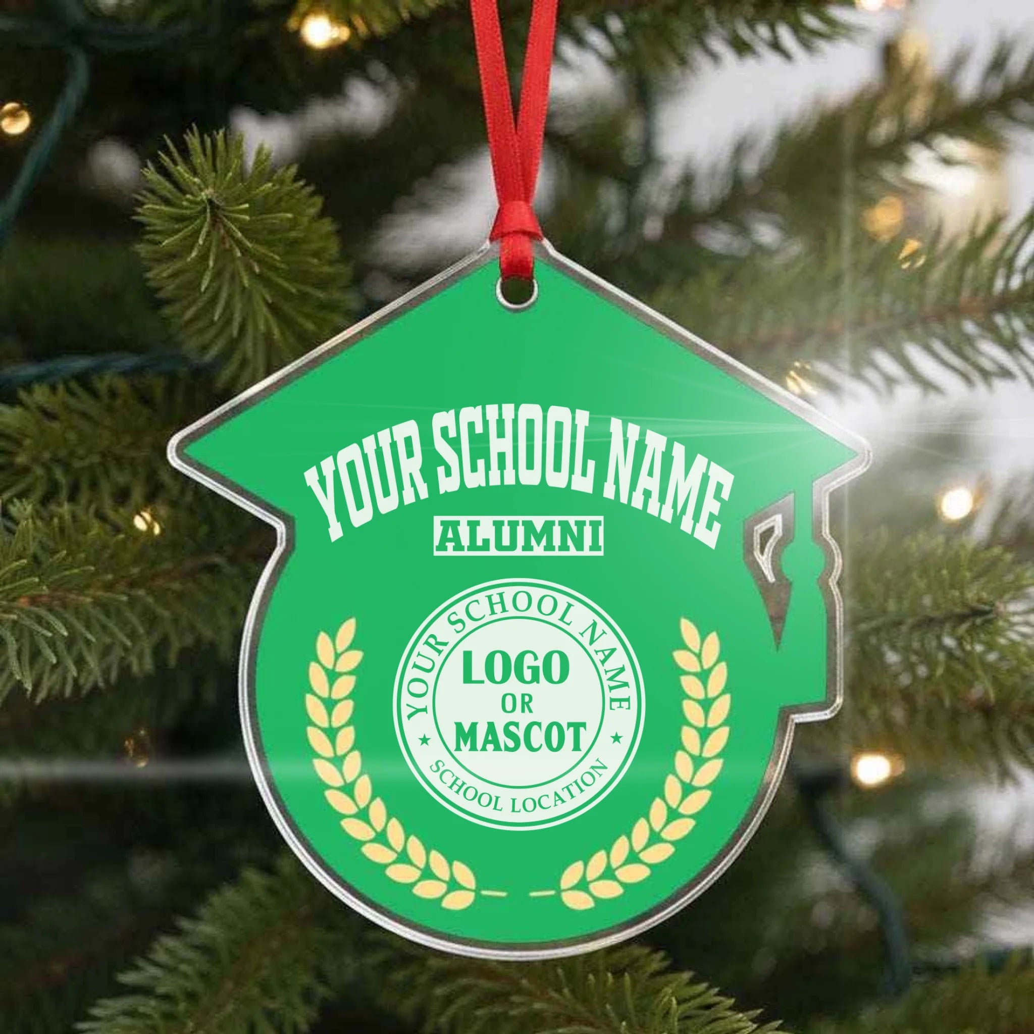 The Emblem Ornament | Personalized Graduation Cap Acrylic (2-Side)