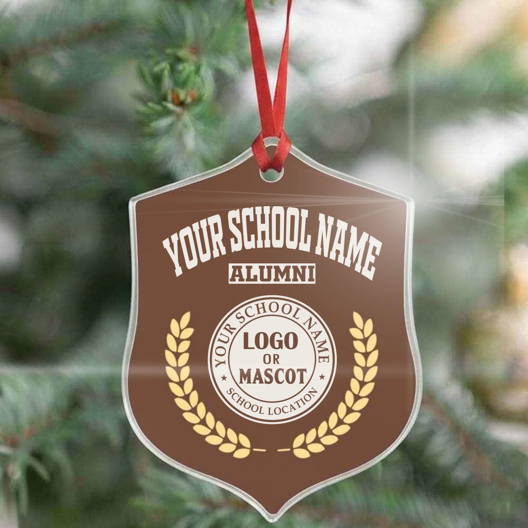 The Heritage Shield | Personalized Shield Acrylic Ornament (2-Side)