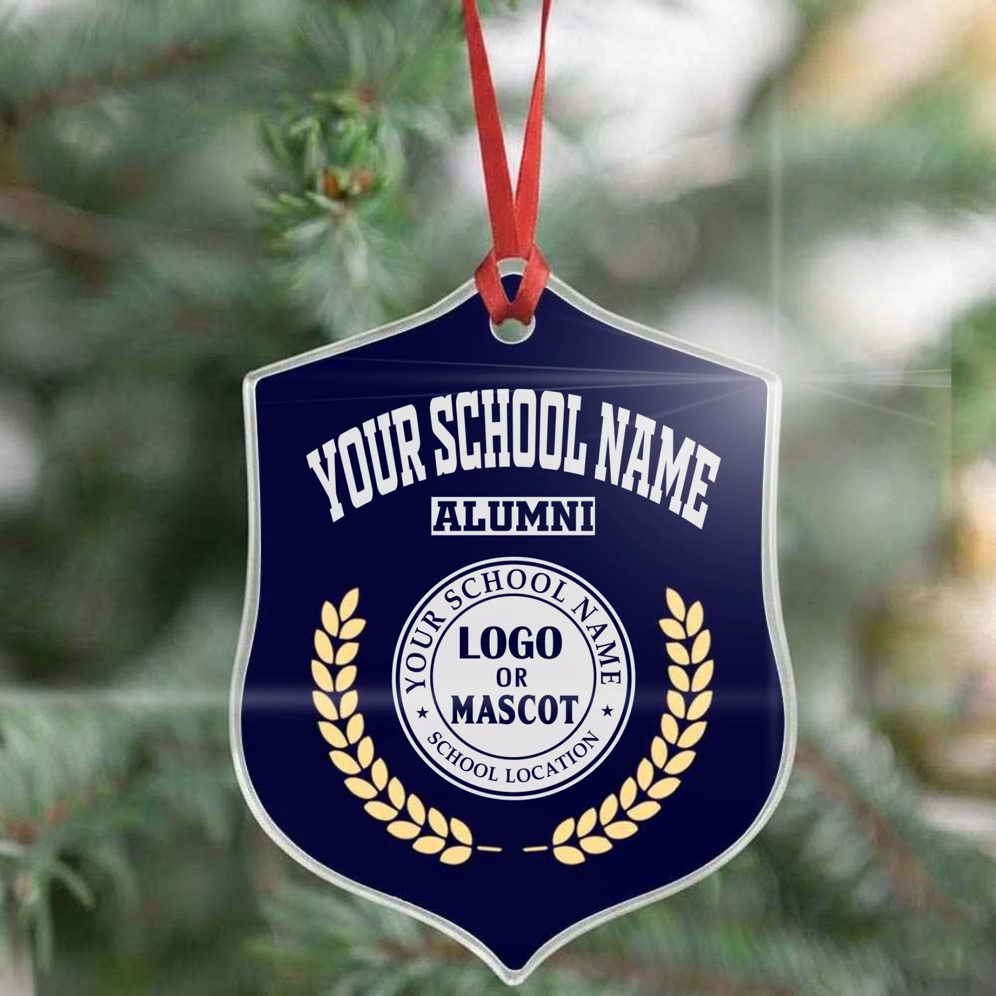 The Heritage Shield | Personalized Shield Acrylic Ornament (2-Side)
