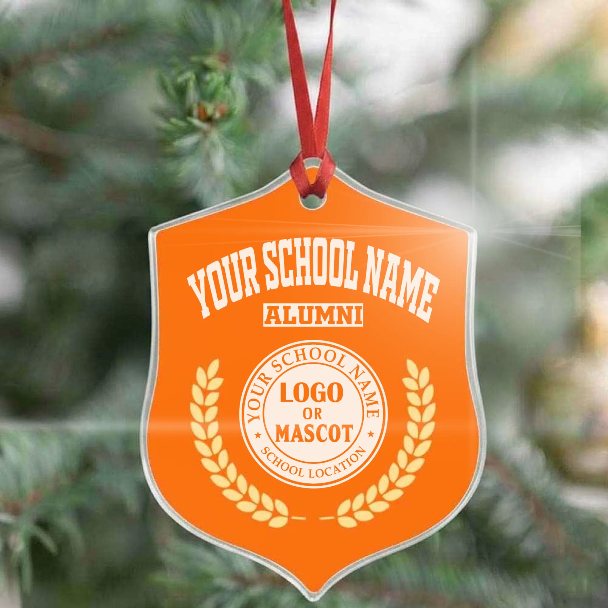 The Heritage Shield | Personalized Shield Acrylic Ornament (2-Side)