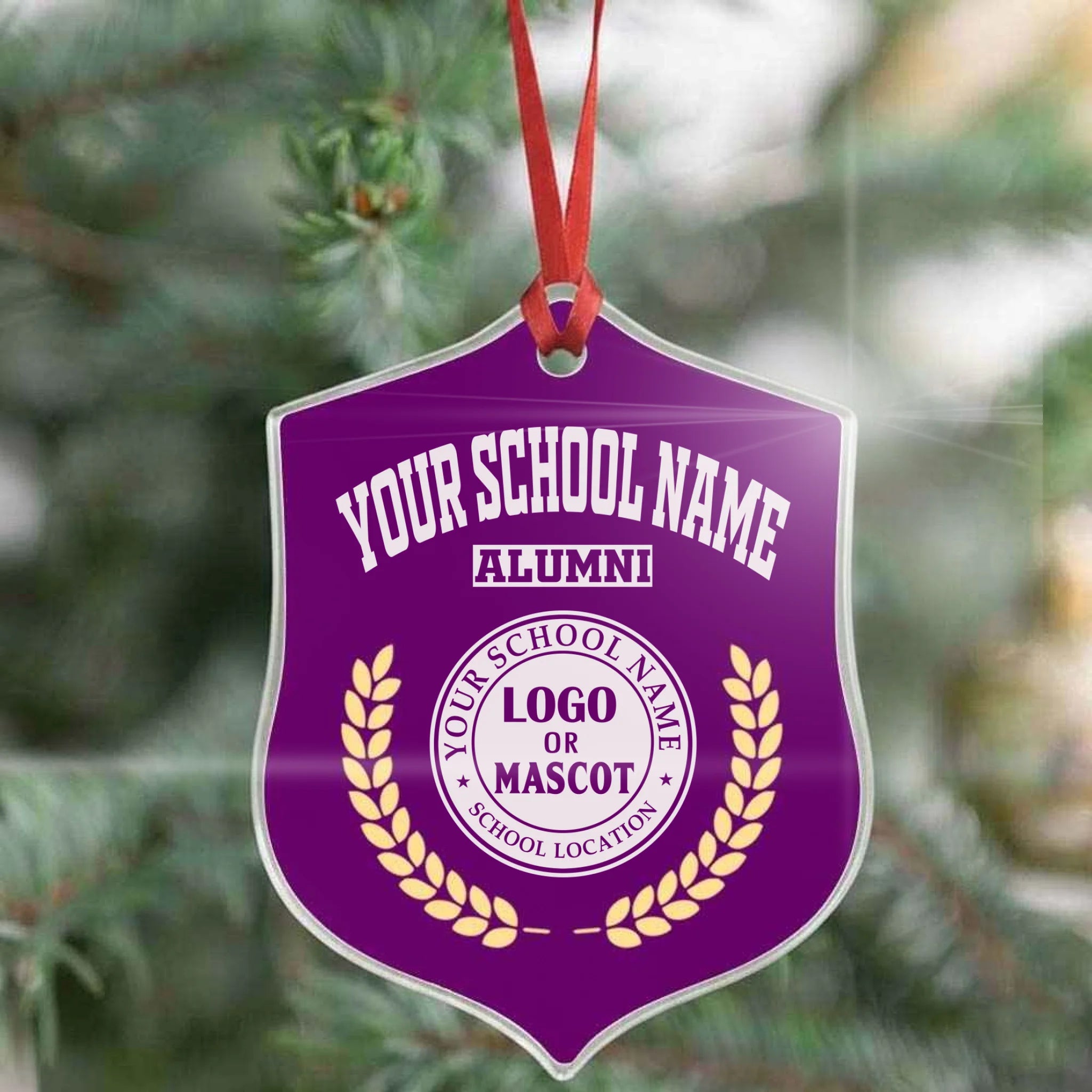 The Heritage Shield | Personalized Shield Acrylic Ornament (2-Side)