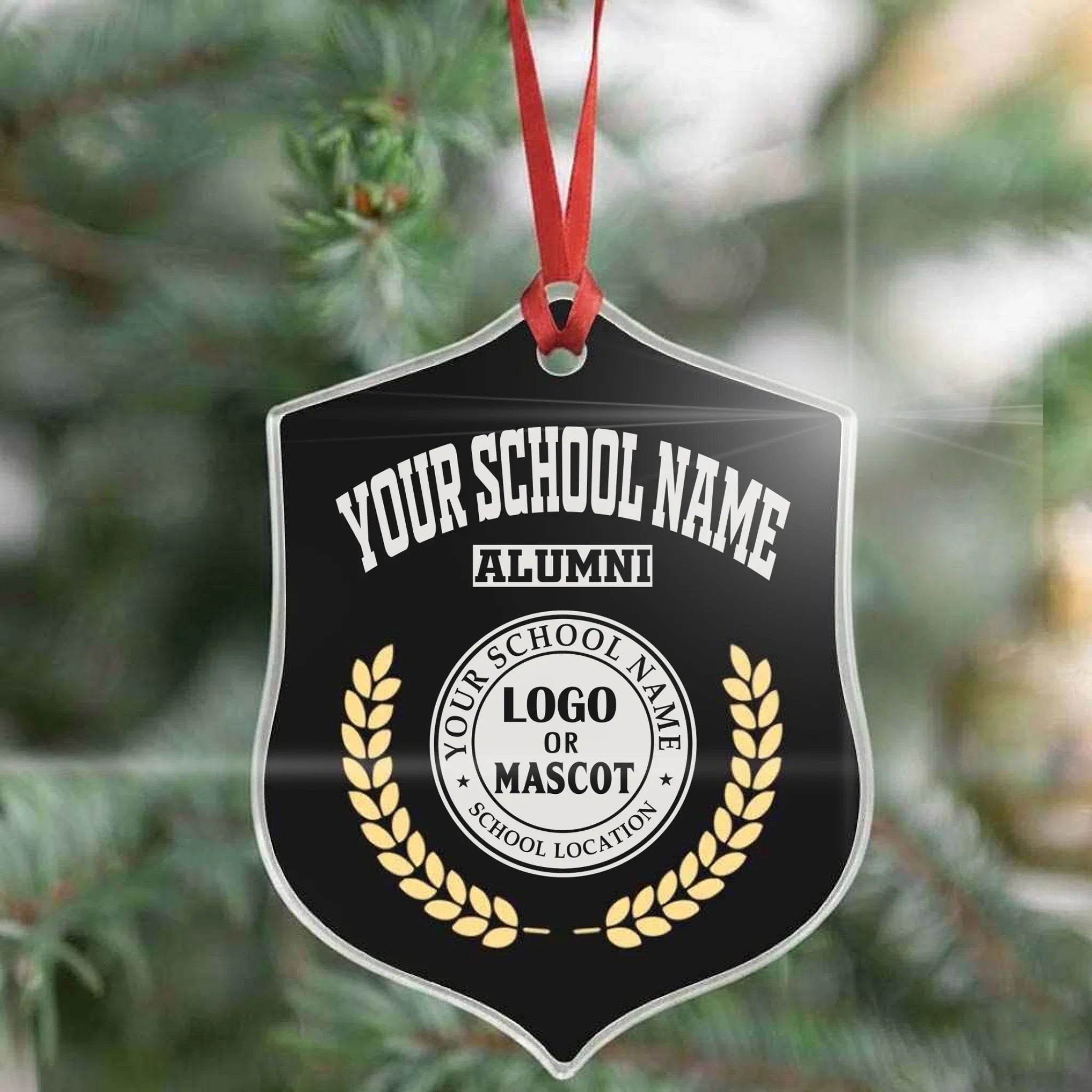 The Heritage Shield | Personalized Shield Acrylic Ornament (2-Side)