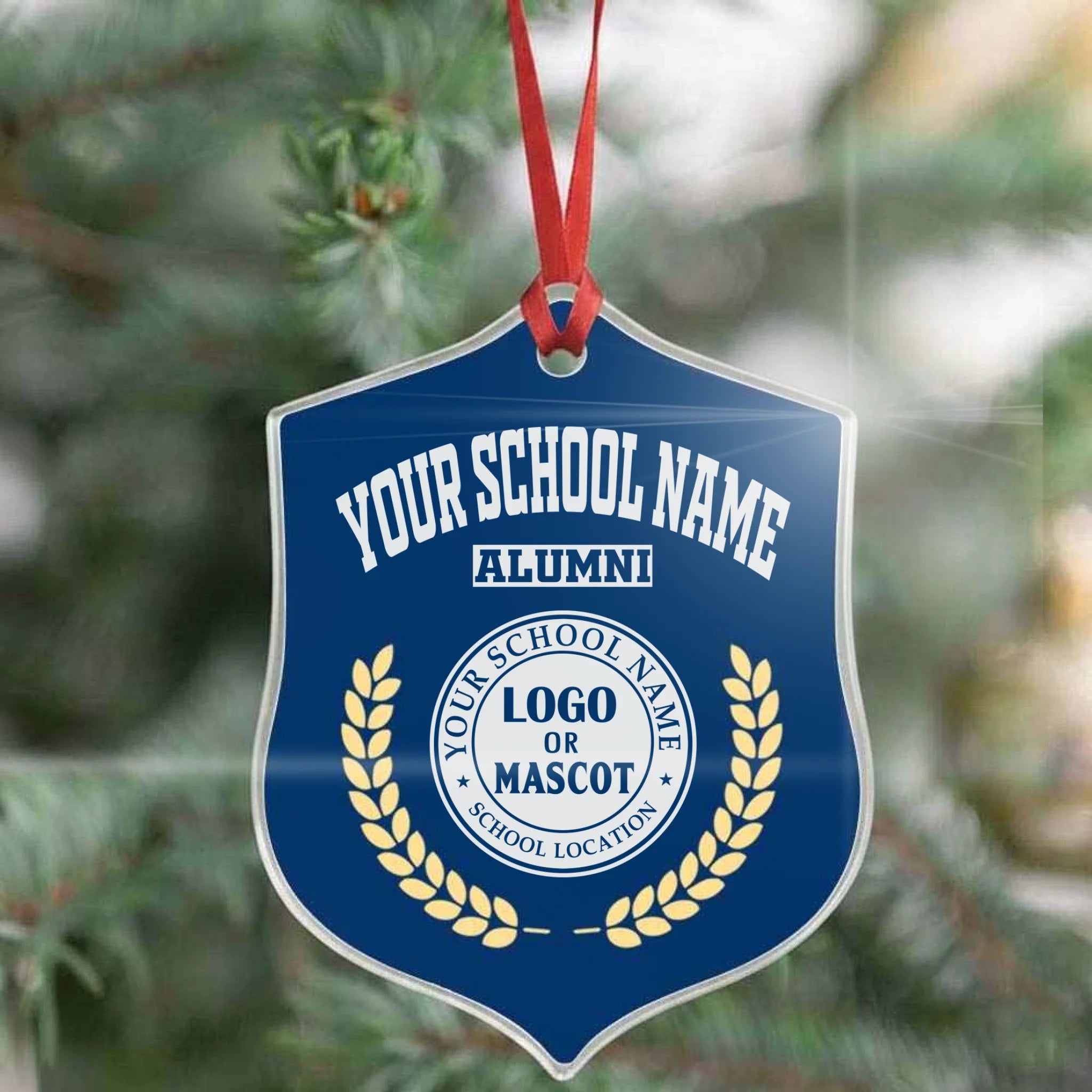The Heritage Shield | Personalized Shield Acrylic Ornament (2-Side)