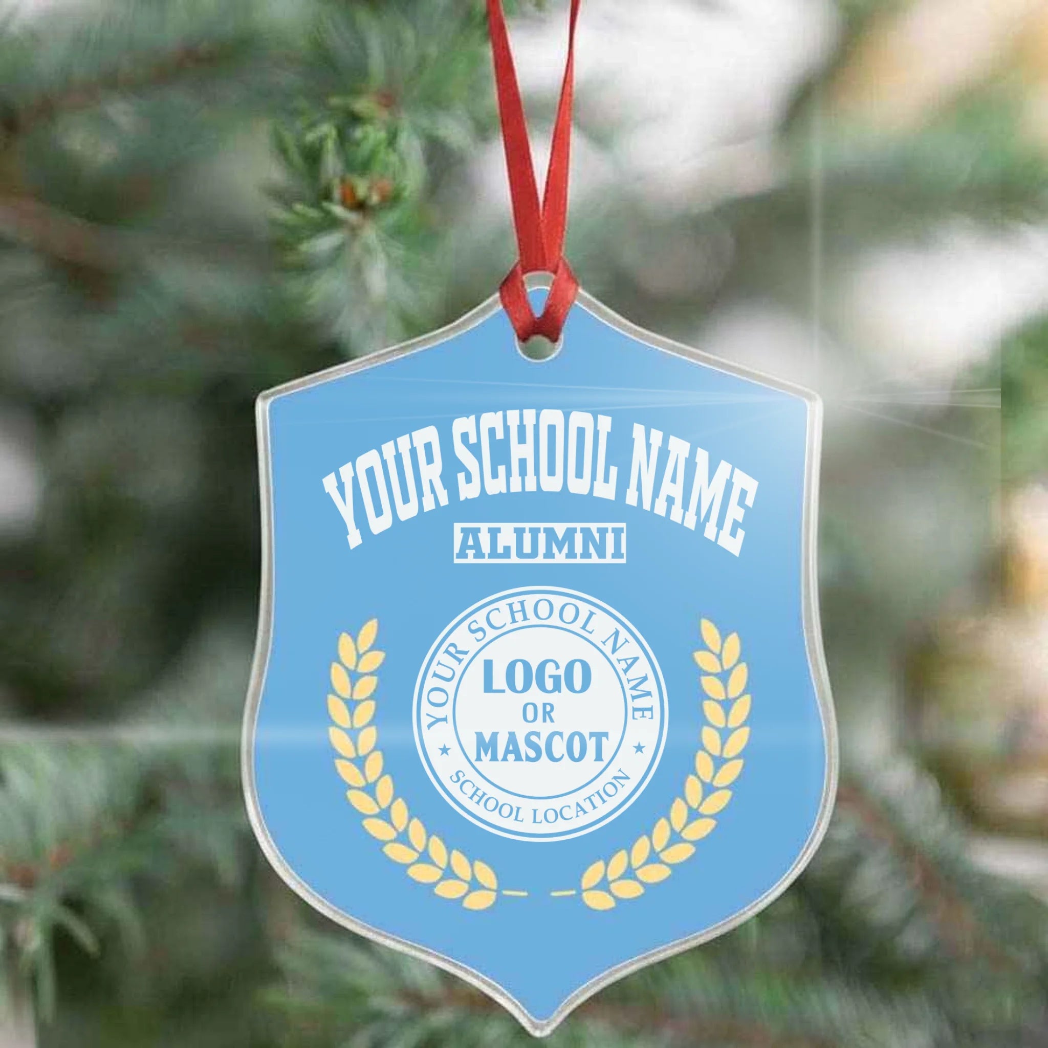 The Heritage Shield | Personalized Shield Acrylic Ornament (2-Side)
