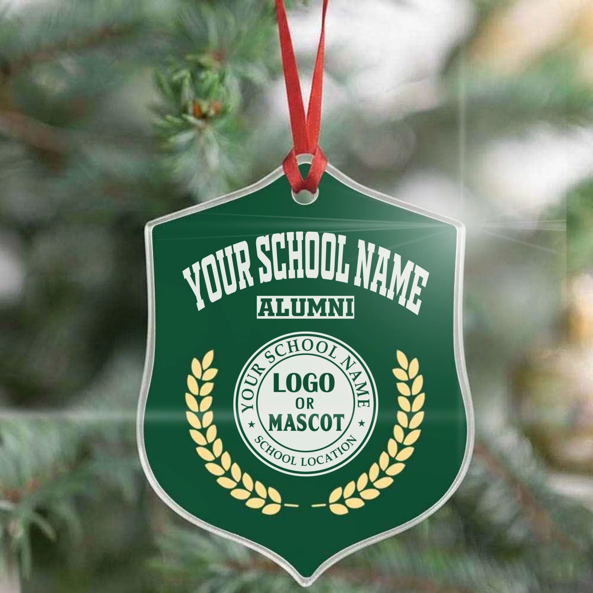 The Heritage Shield | Personalized Shield Acrylic Ornament (2-Side)