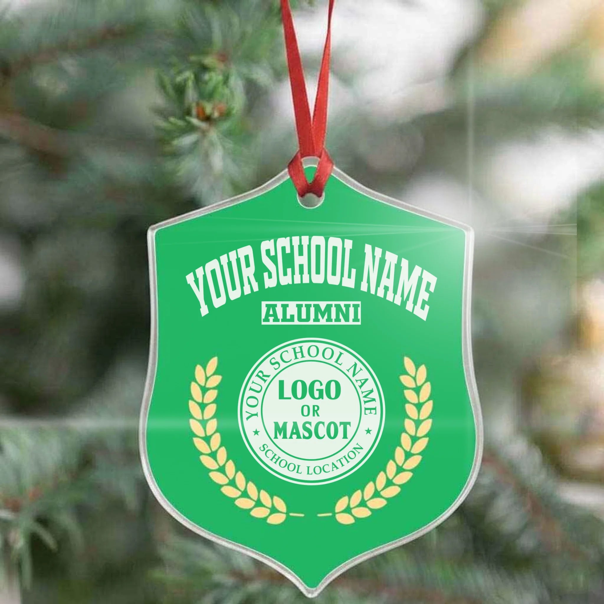 The Heritage Shield | Personalized Shield Acrylic Ornament (2-Side)
