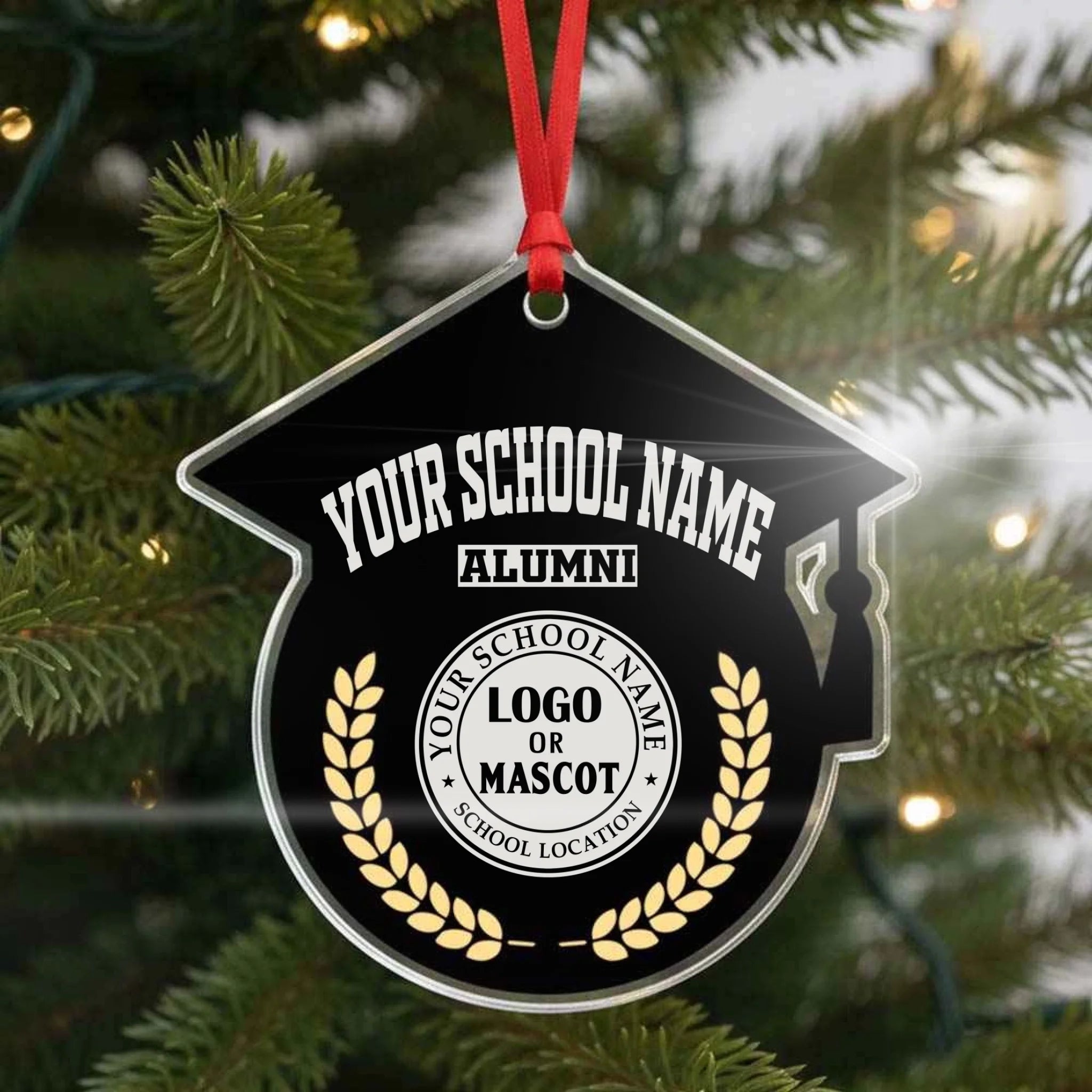 The Emblem Ornament | Personalized Graduation Cap Acrylic (2-Side)