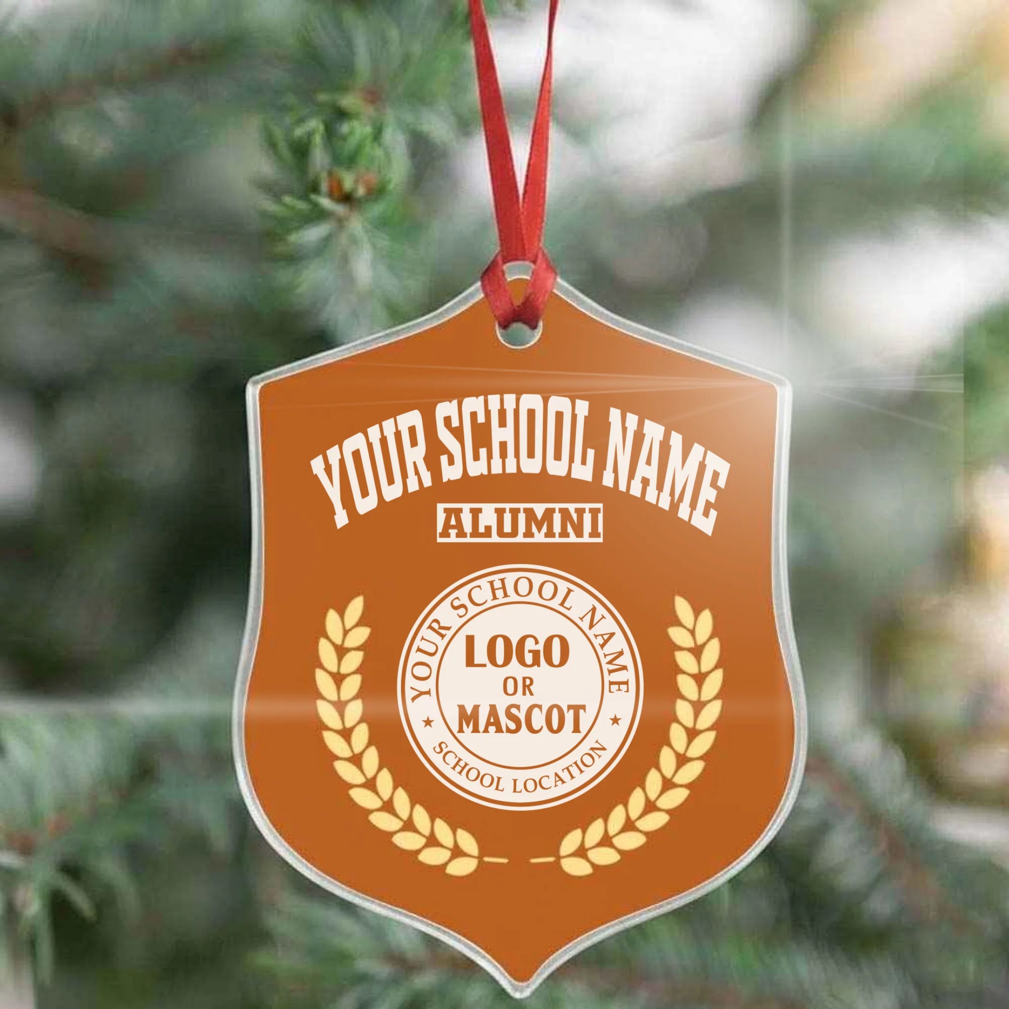 The Heritage Shield | Personalized Shield Acrylic Ornament (2-Side)