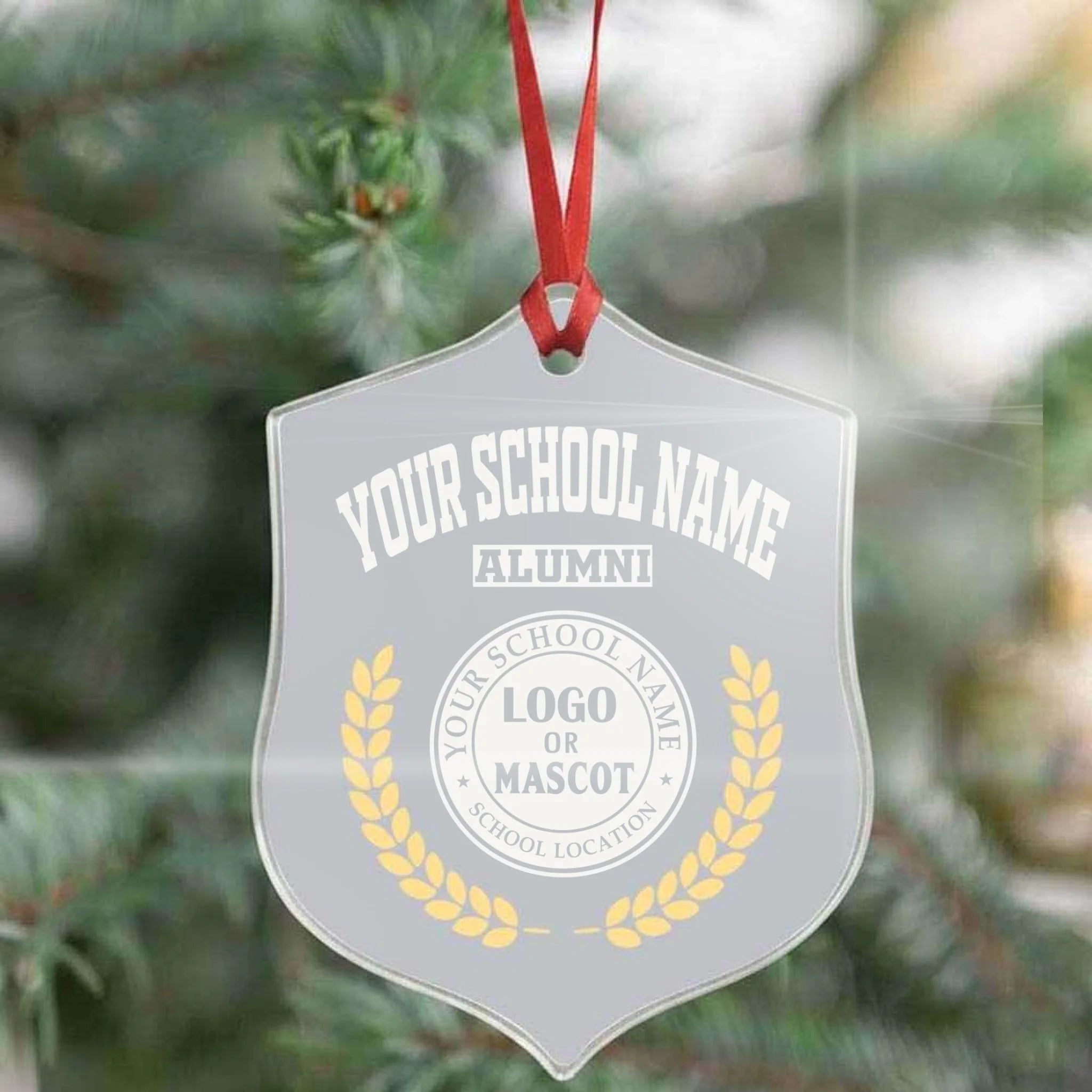 The Heritage Shield | Personalized Shield Acrylic Ornament (2-Side)