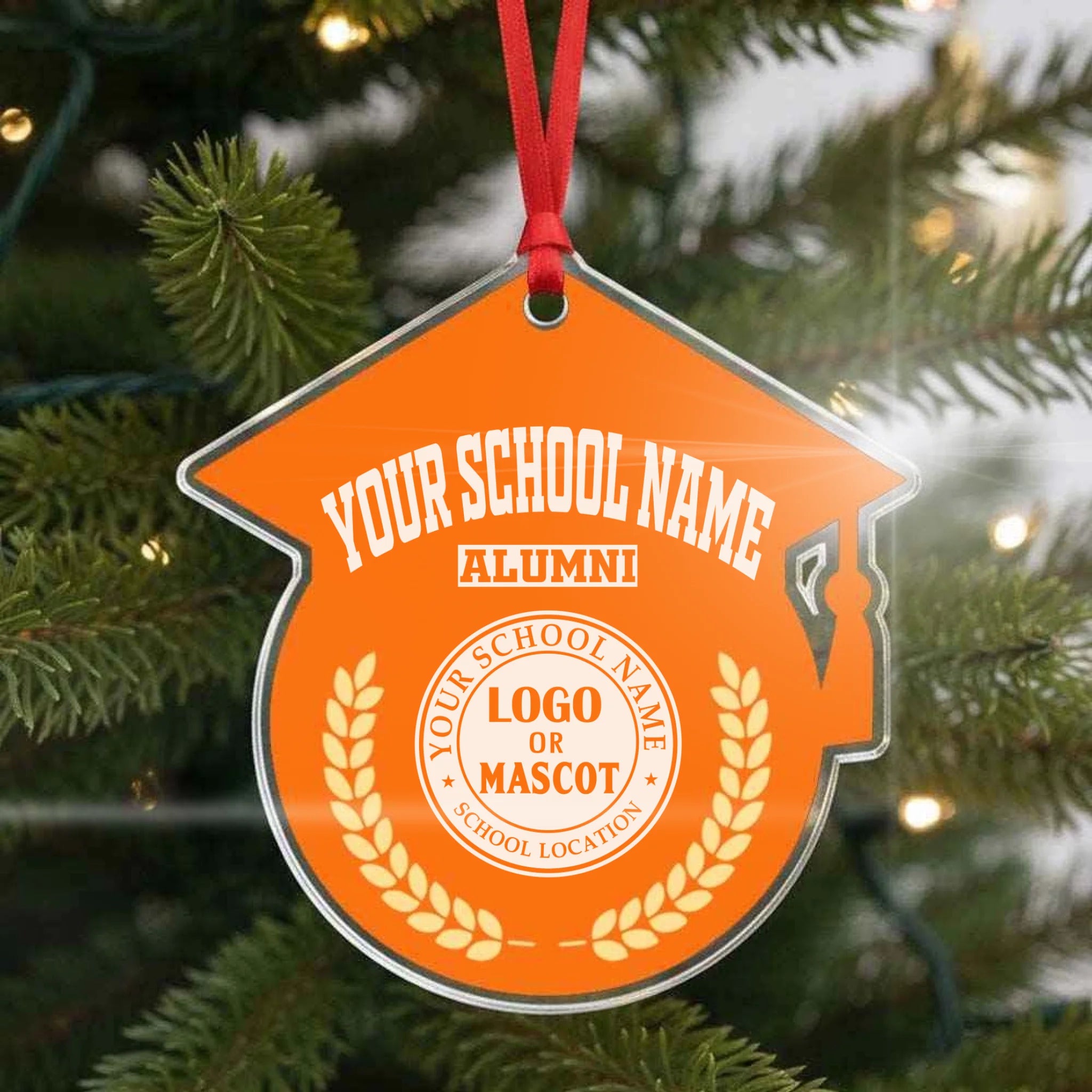 The Emblem Ornament | Personalized Graduation Cap Acrylic (2-Side)