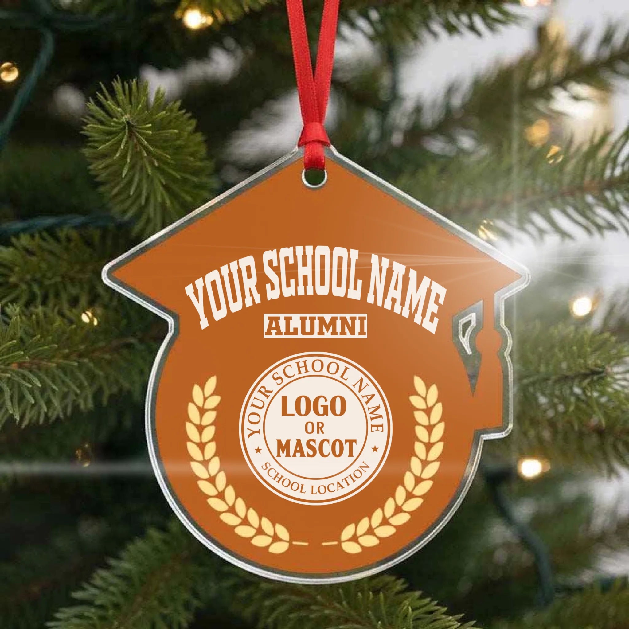 The Emblem Ornament | Personalized Graduation Cap Acrylic (2-Side)