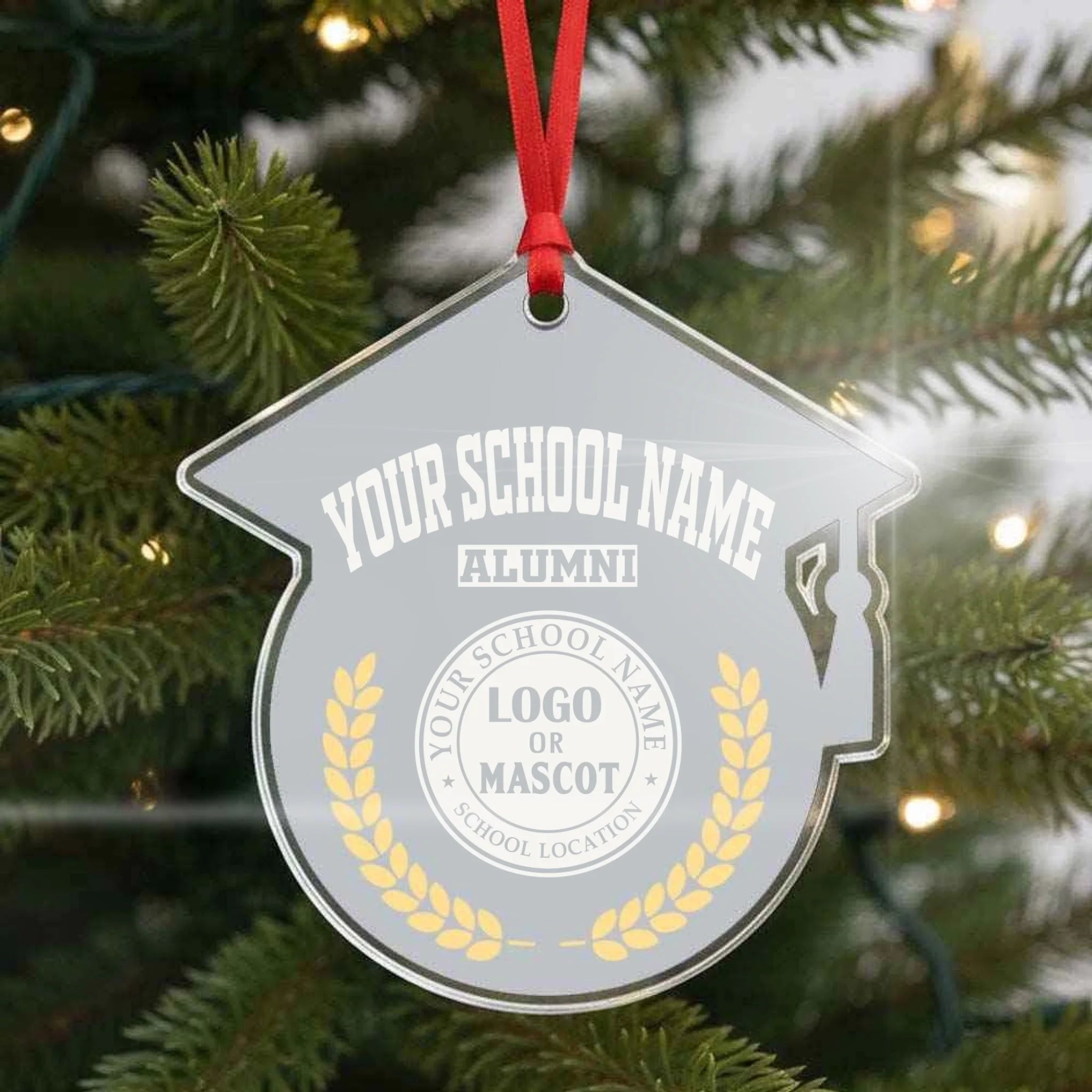 The Emblem Ornament | Personalized Graduation Cap Acrylic (2-Side)
