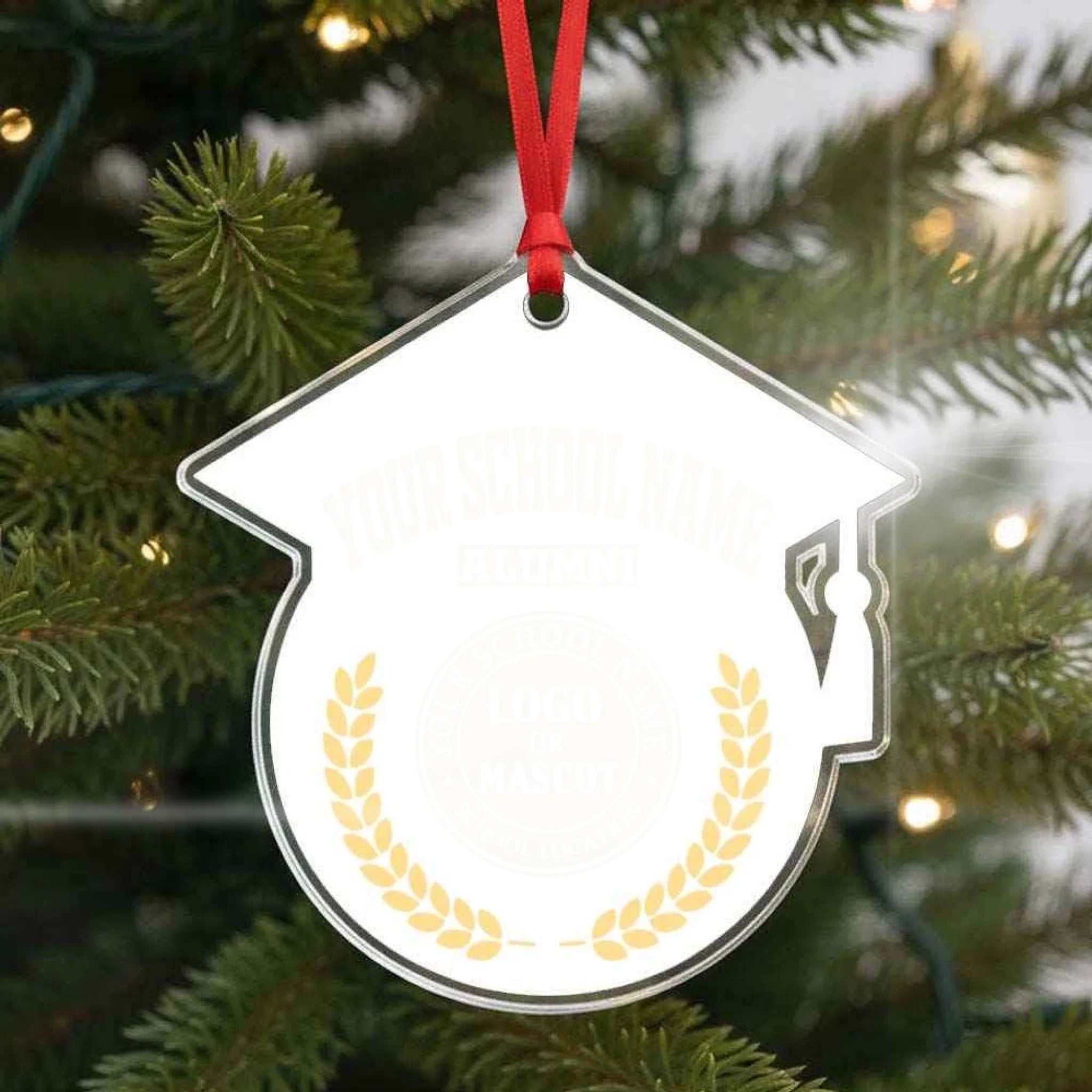 The Emblem Ornament | Personalized Graduation Cap Acrylic (2-Side)