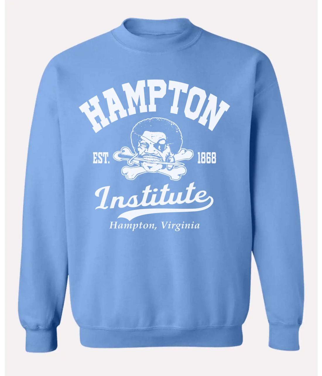 Royal blue custom college sweatshirt for graduates and alumni